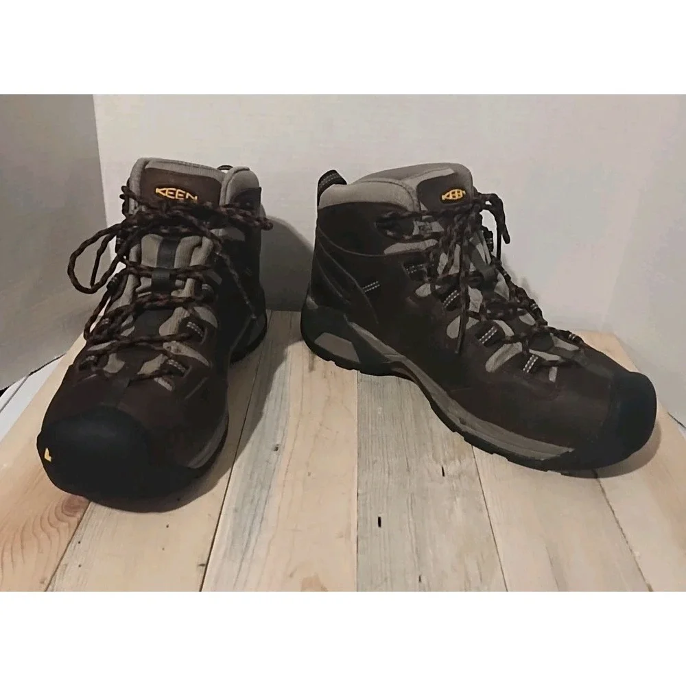 Keen Utility Men's Detroit XT Mid Soft Toe Waterproof Work Boots Brown Size 12 D
